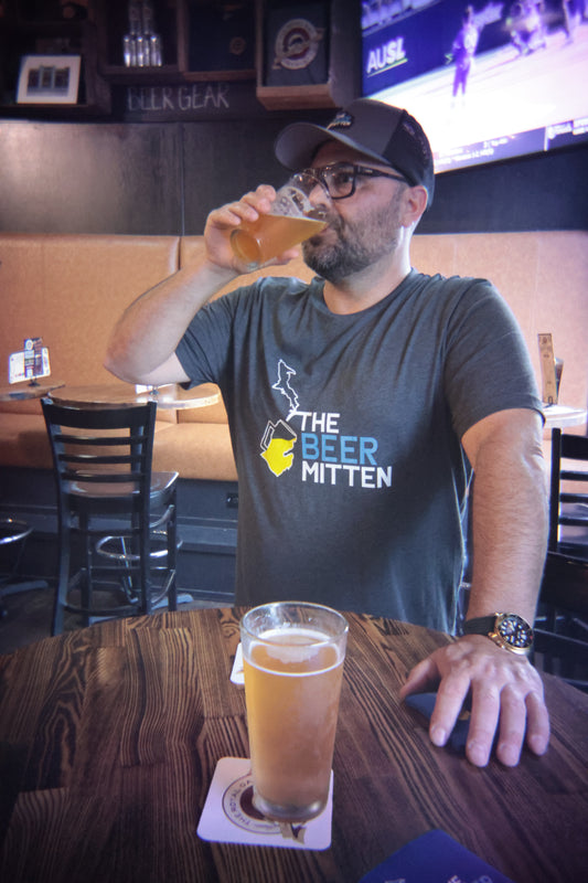 The Beer Mitten Tee- Charcoal Heather