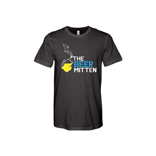 The Beer Mitten Tee- Charcoal Heather